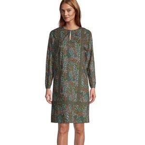 Land’s End Green Floral Dress (M)